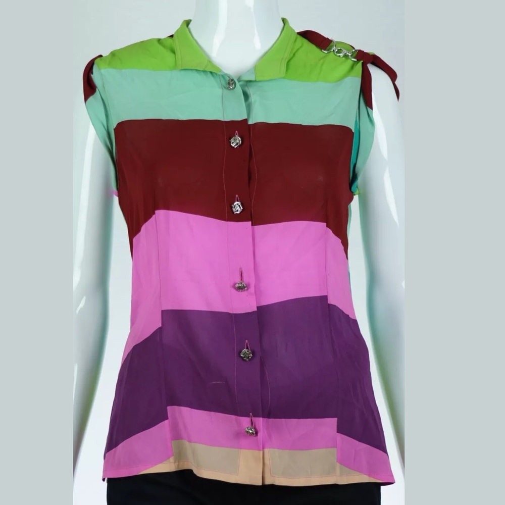 Gianni Versace Button Down Top Medium